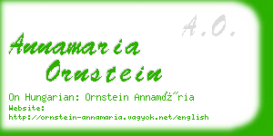 annamaria ornstein business card
